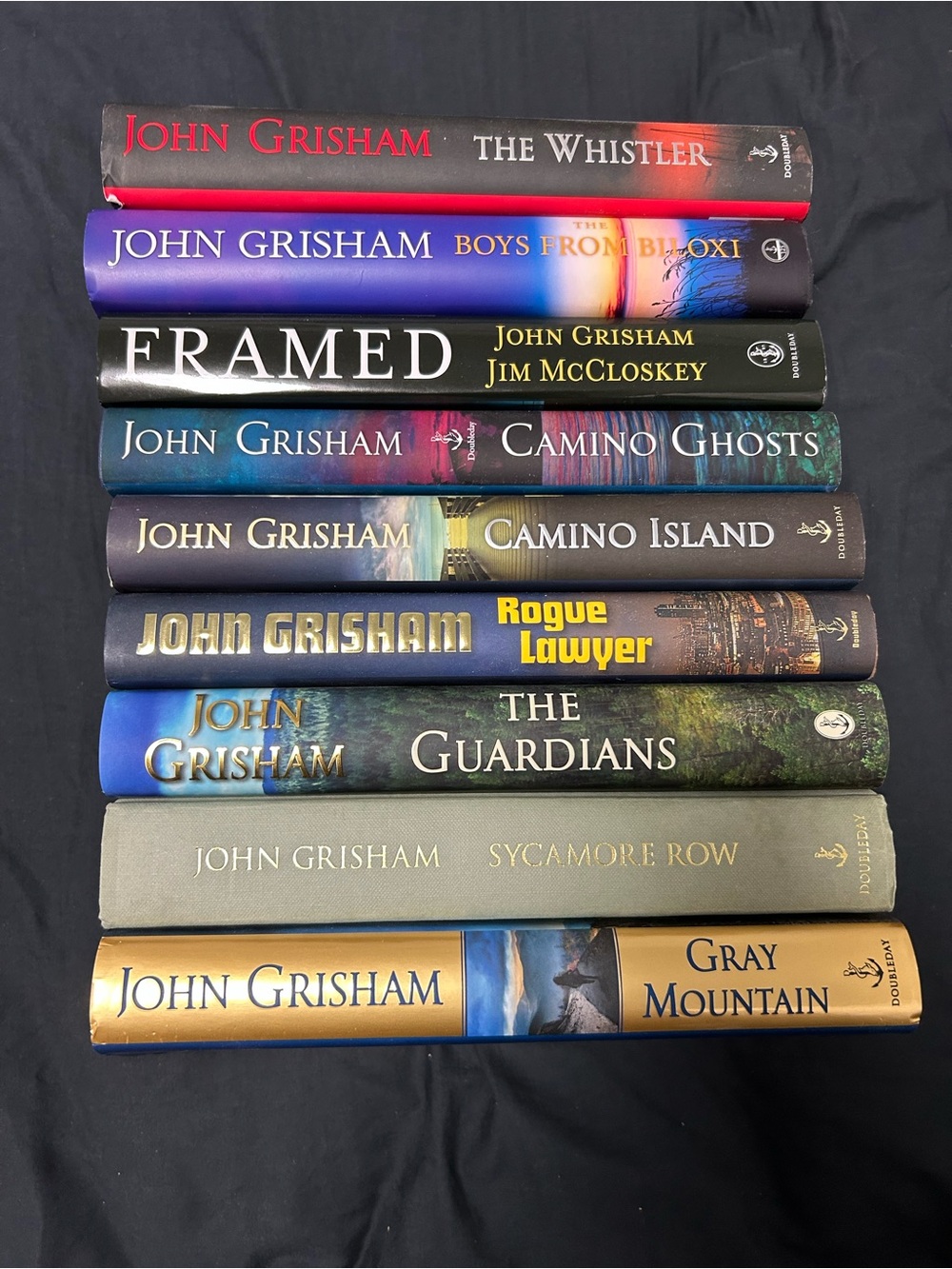 Abrams Books John Grisham Hardcover Collection with Multicolor Spines